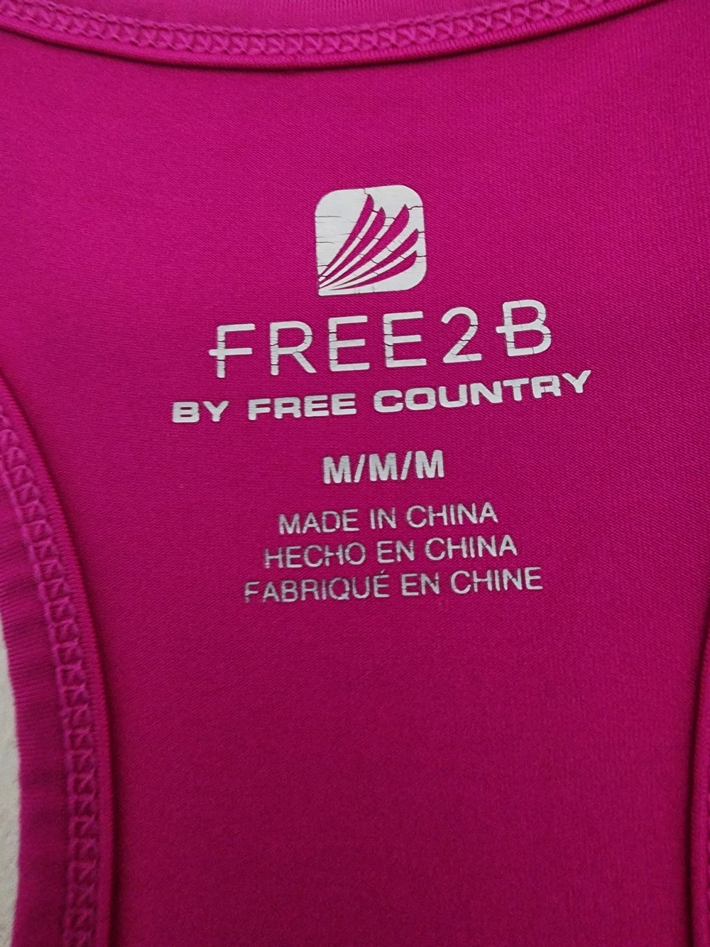 Free2B Bright Pink Racerback Performance Tank - Picture 3 of 9